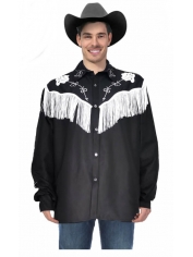 Black Cowboy Top Cowboy Shirt - Adult Cowboy Costumes